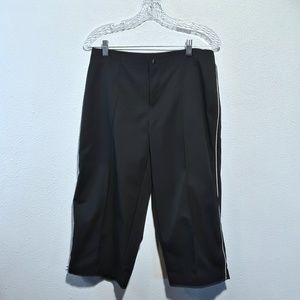 Mervyn's CHEETAH Black Work Out Capri Pants